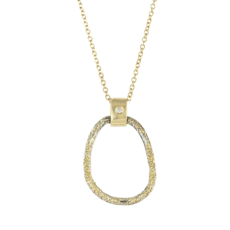 Trendy And Classic Jewelry Now At Reduced Prices Small Dusted Carabiner Necklace - 22k/18k Gold, Oxidized Silver + VS Diamond Trendy And Classic Jewelry Now At Reduced Prices Small Dusted Carabiner Necklace - 22k/18k Gold, Oxidized Silver + VS Diamond