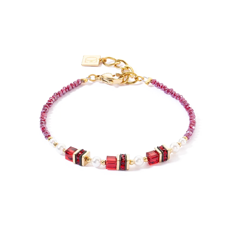 Flash Sale On Exquisite Jewelry – Don't Miss Out Sparkling Princess bracelet gold-red