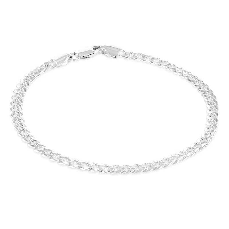 Trending Jewelry Styles Now At Limited-Time Discounts Sterling Silver Beveled Curb 21cm Bracelet