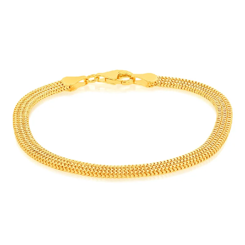 Affordable Glamour – Premium Jewelry At Special Prices Sterling Silver Gold Plated Etrusca 19cm Bracelet