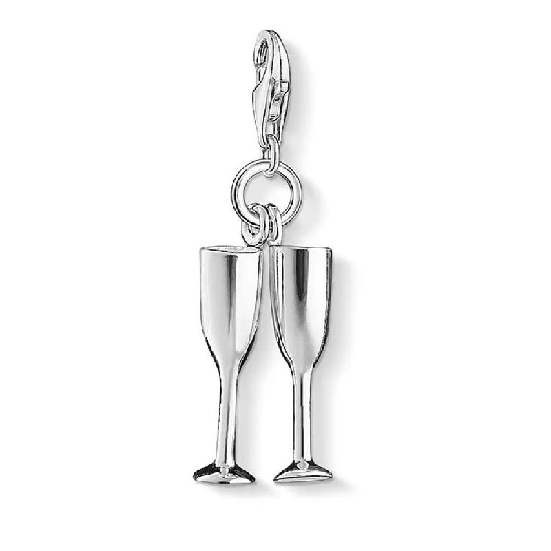 Special Sale On Handcrafted Jewelry – Shop Today Sterling Silver Thomas Sabo Charm Club Champagne Flutes