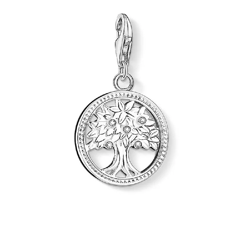 Flash Sale On Elegant Jewelry – Don't Miss Out Sterling Silver Thomas Sabo Charm Club Tree of Life Zirconia