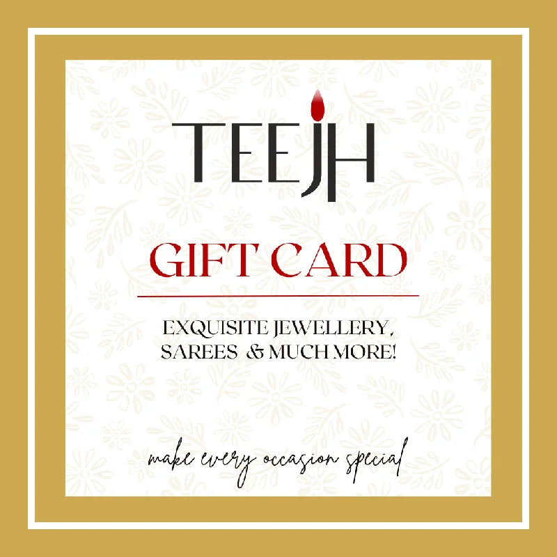 Celebrate With Sparkle – Jewelry Sale Now Live Teejh Gift Card