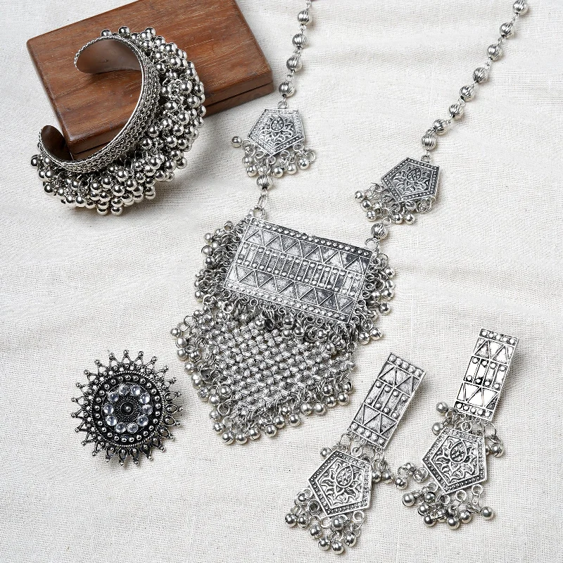 The Perfect Jewelry Piece At The Perfect Price Teejh Kunji Silver Oxidised Jewelry Gift Set