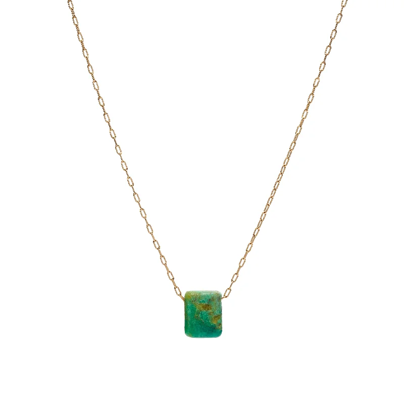 Jewelry Clearance Sale – Final Reductions TenThousandThings 18k Green Turquoise Chicklet Necklace Jewelry Clearance Sale – Final Reductions TenThousandThings 18k Green Turquoise Chicklet Necklace