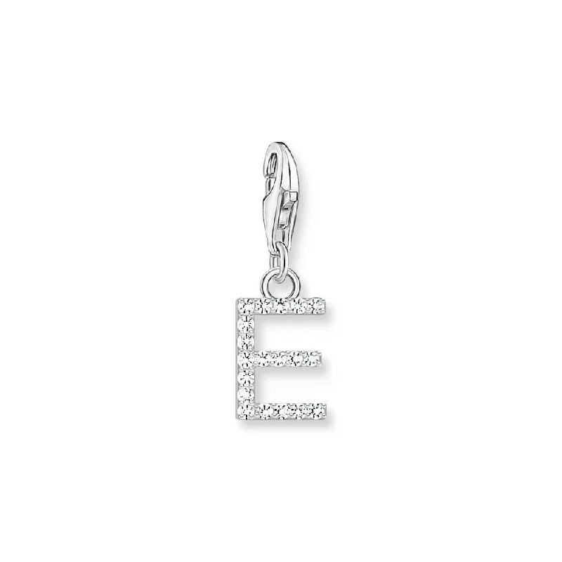 Modern Jewelry At Exclusive Discounts – Shop Today Thomas Sabo Sterling Silver Charmista CZ Letter "E" Charm