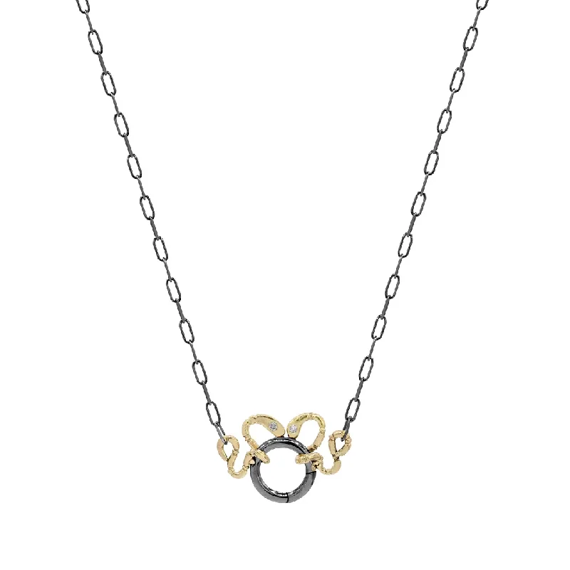 Don't Miss Out On Jaw-Dropping Jewelry Discounts Twin Snakes Charm Holder - 14k Gold + Oxidized Silver Don't Miss Out On Jaw-Dropping Jewelry Discounts Twin Snakes Charm Holder - 14k Gold + Oxidized Silver