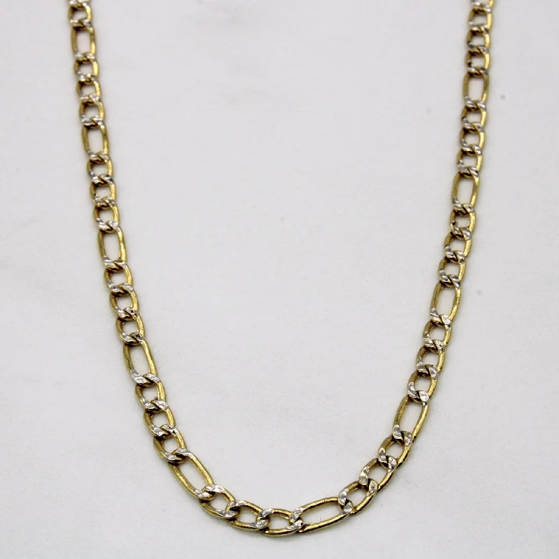 Shop Jewelry That Shines Without The High Price 10k Two Tone Figaro Chain | 24" |