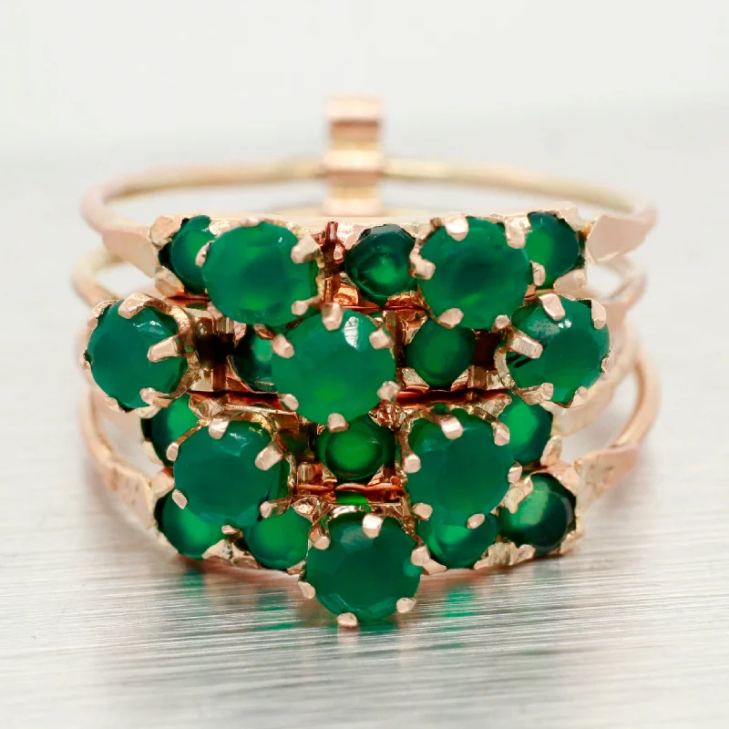 Grab Your Dream Jewelry At The Lowest Prices Vintage 1.60ctw Emerald Multi-Band Ring - 14k Yellow Gold Harem Ring Grab Your Dream Jewelry At The Lowest Prices Vintage 1.60ctw Emerald Multi-Band Ring - 14k Yellow Gold Harem Ring