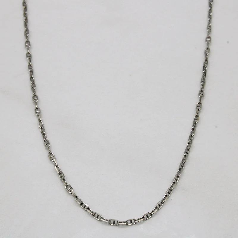 Fine Jewelry, Limited-Time Offers Available 14k White Gold Fine Anchor Chain | 21" |