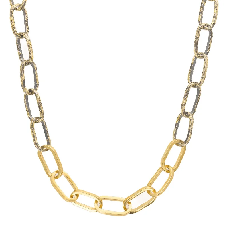 Jewelry Clearance – Final Chance To Save Big Lyrical Chain - 22ky, 18ky + Oxidized Silver Jewelry Clearance – Final Chance To Save Big Lyrical Chain - 22ky, 18ky + Oxidized Silver