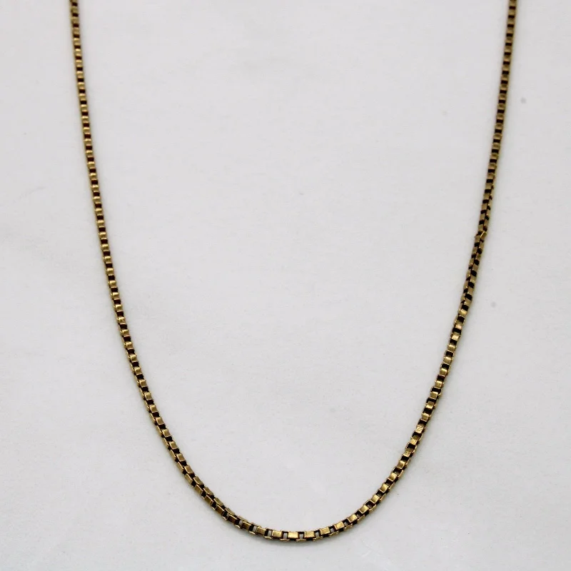 Elegant Jewelry Styles At Budget-Friendly Prices 10k Yellow Gold Box Chain | 24" |