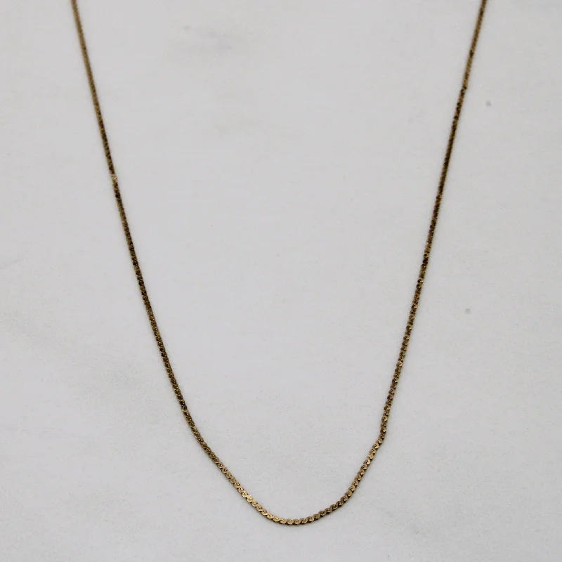 Timeless Beauty, Unbeatable Deals – Jewelry Sale On 10k Yellow Gold Serpentine Chain | 16" |