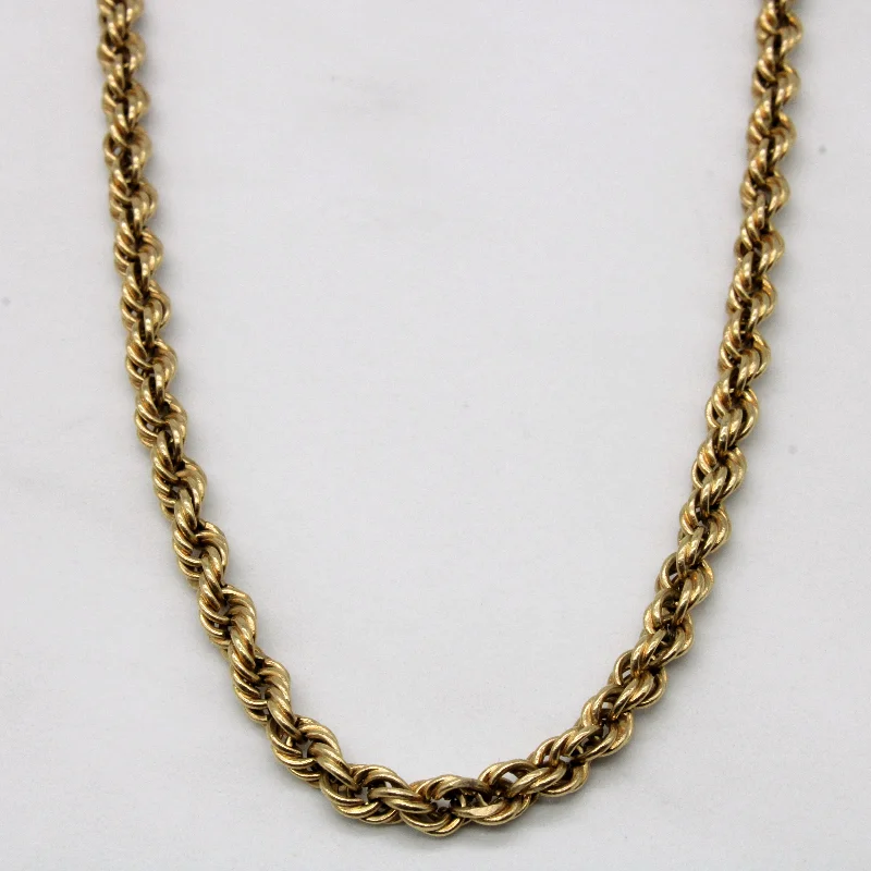 High-End Jewelry, Now More Affordable Than Ever 10k Yellow Gold Rope Chain | 19" |