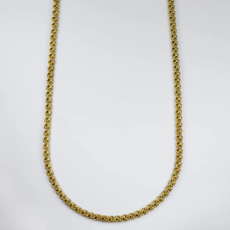 Chic, Trendy, And Affordable Jewelry Sale 14k Yellow Gold Woven Link Necklace | 23" |